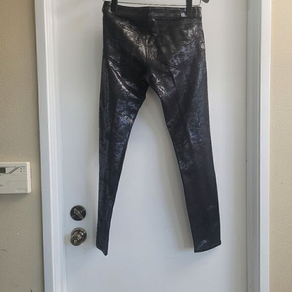 Denimocracy Black snakeskin print soft stretchy jeggings - Picture 6 of 10